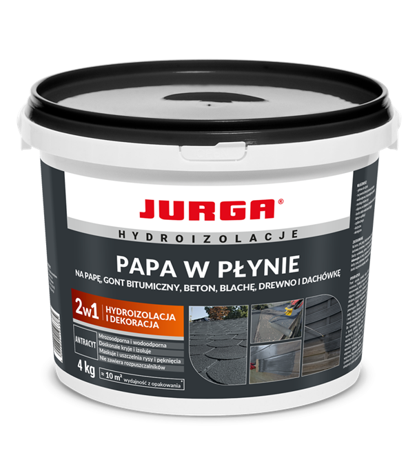 JURGA VLOEIBARE DAKAFDICHTING 4KG ZWART | ELASTISCHE DAKCOATING EN WATERDICHTINGSCOATING