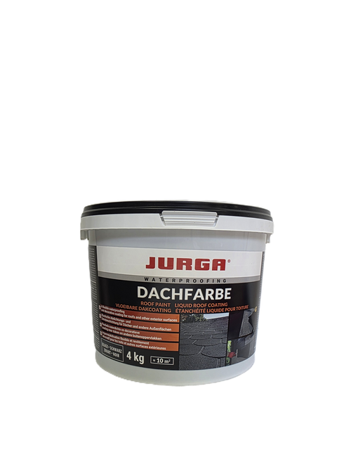 Jurga Vloeibare Dakafdichting 4kg Zwart | Elastische Dakcoating en Waterdichtingscoating