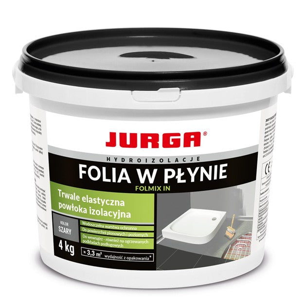 JURGA FOLMIX IN 4 KG | VLOEIBARE FOLIE VOOR BADKAMER EN WATERDICHTING ONDER TEGELS