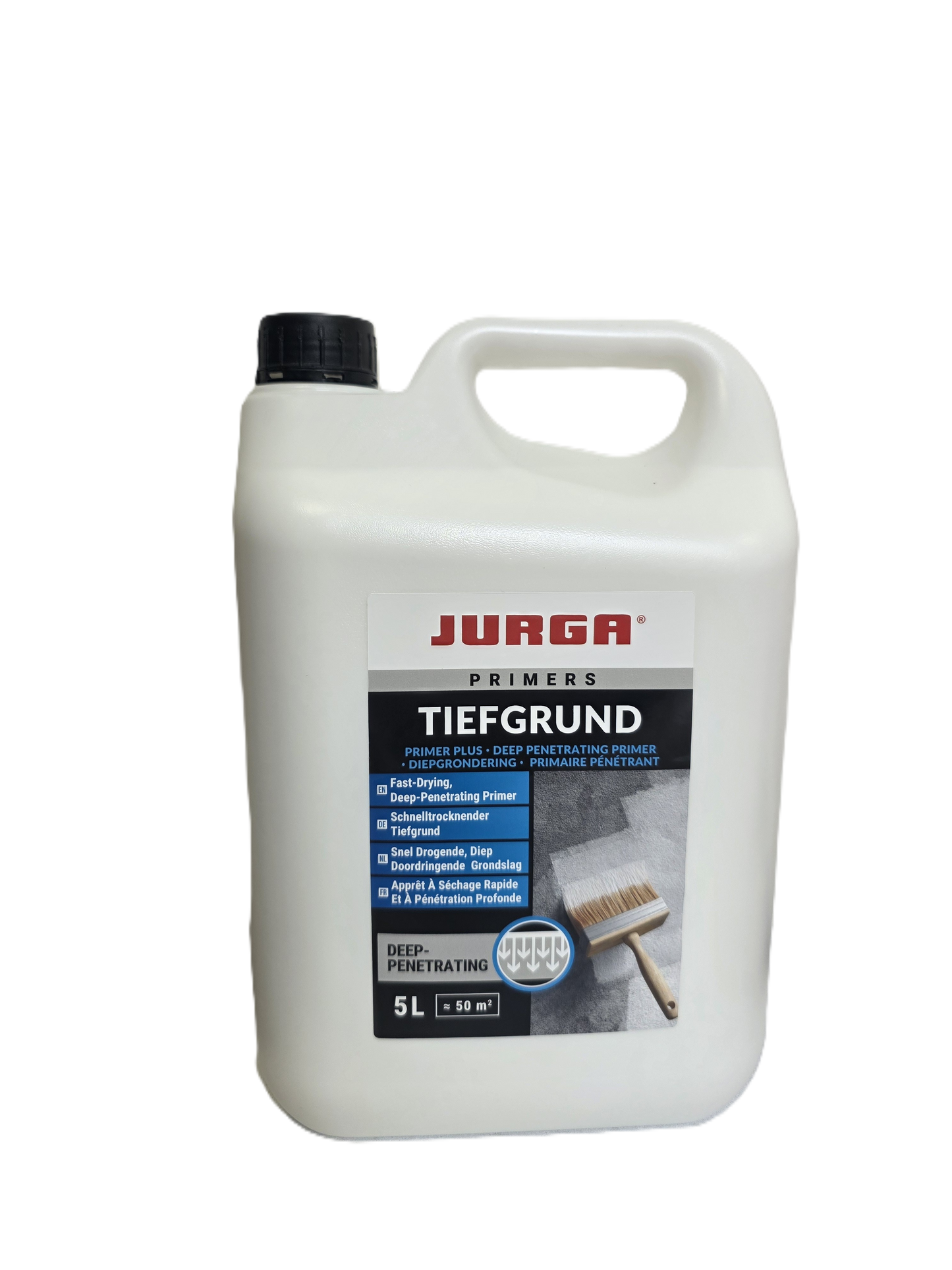 JURGA PRIMER PLUS 5L | SNEL DROGENDE DIEPGROND VOOR ZUIGENDE ONDERGRONDEN